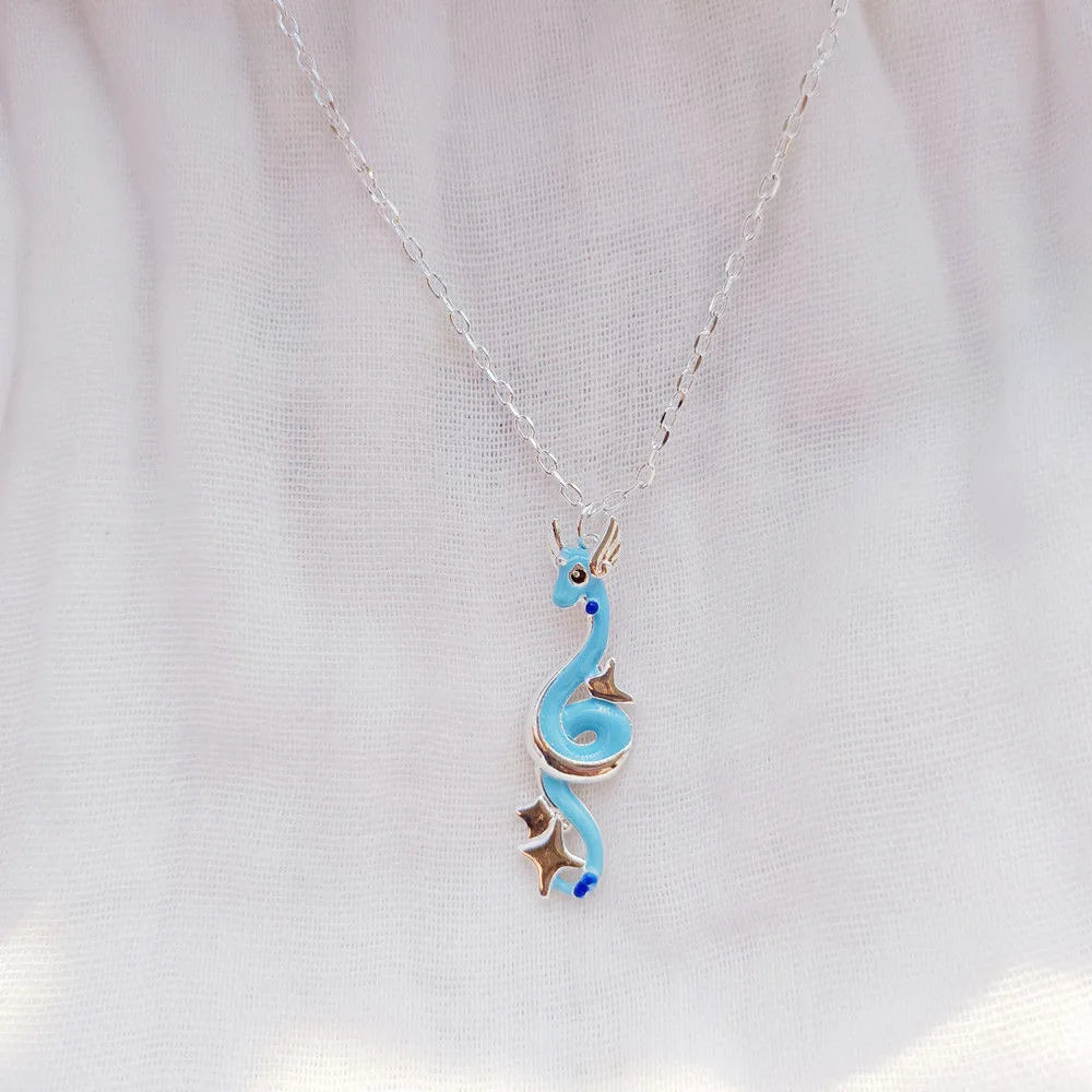 Collier Pokémon - Minidraco Argenté