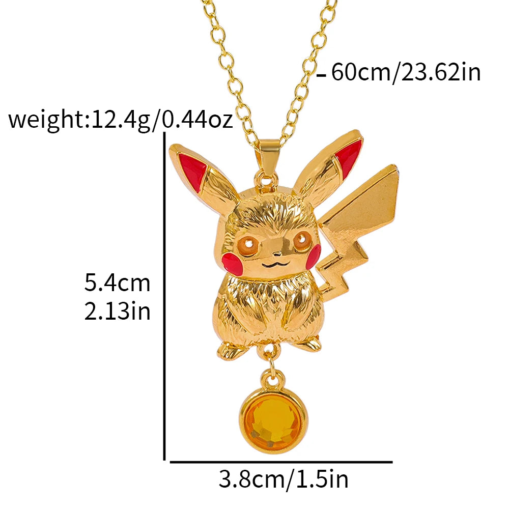 Collier Pokémon - Pikachu Doré au Médaillon