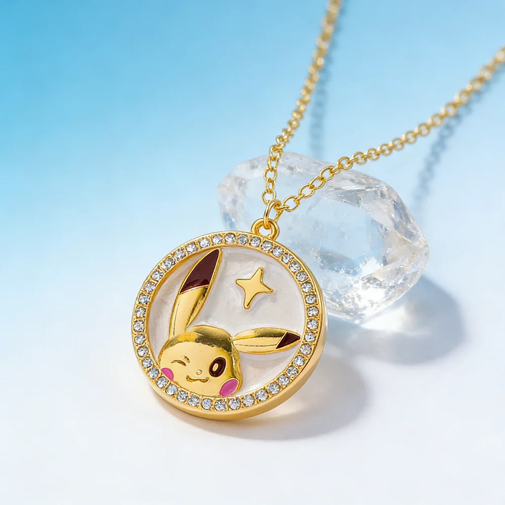 Collier Pokémon - Pikachu (Médaillon Serti)