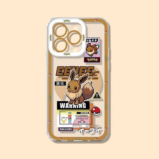 Coque iPhone Pokémon - Évoli (Sticker Rétro)