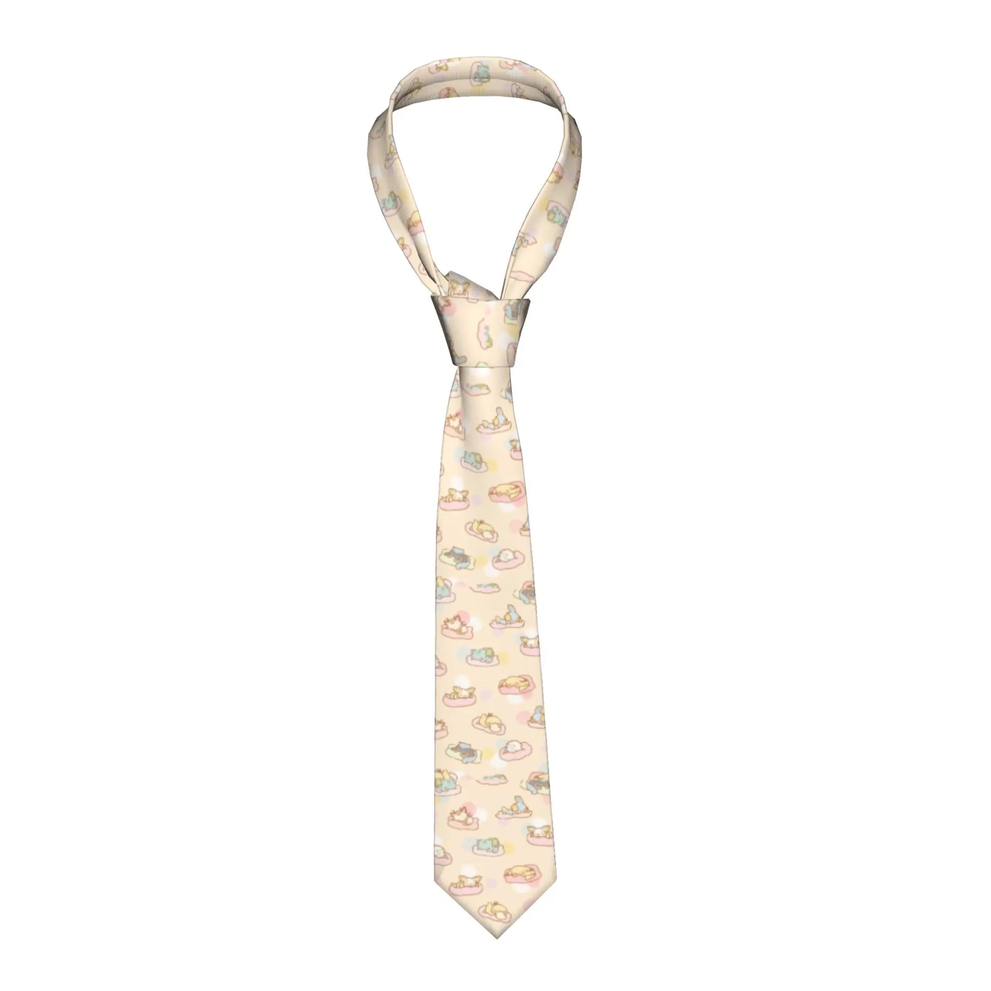 Cravate Pokémon - Motif Discret (Crème)