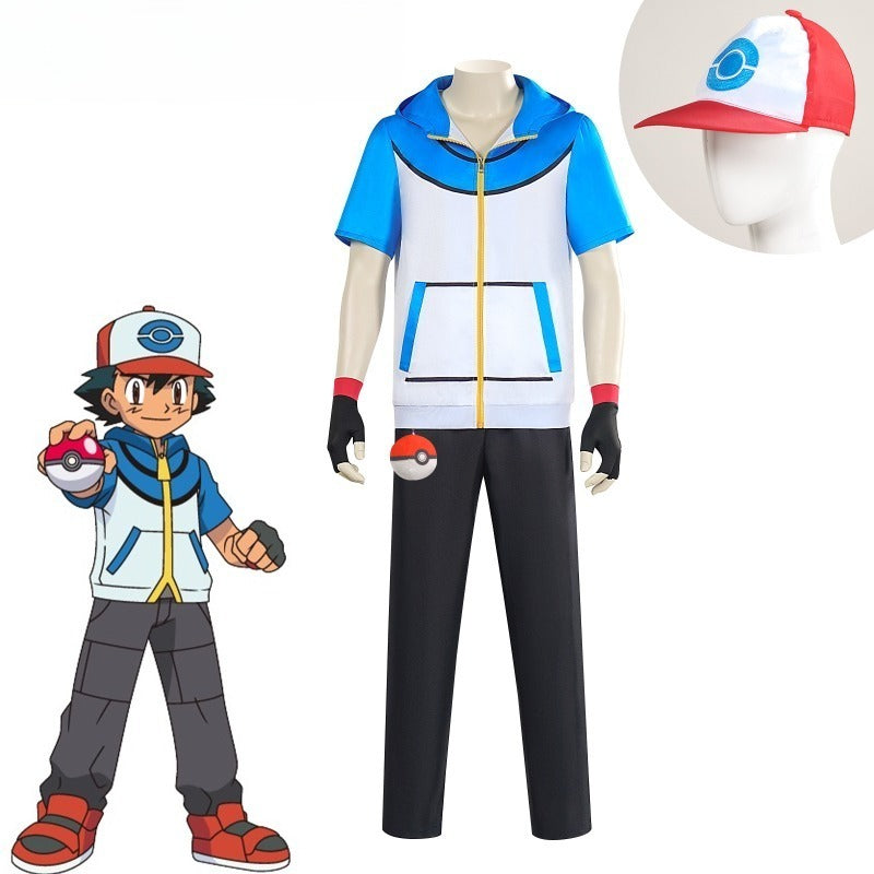 Déguisement Pokémon - Sacha, Veste Pantalon et Gants