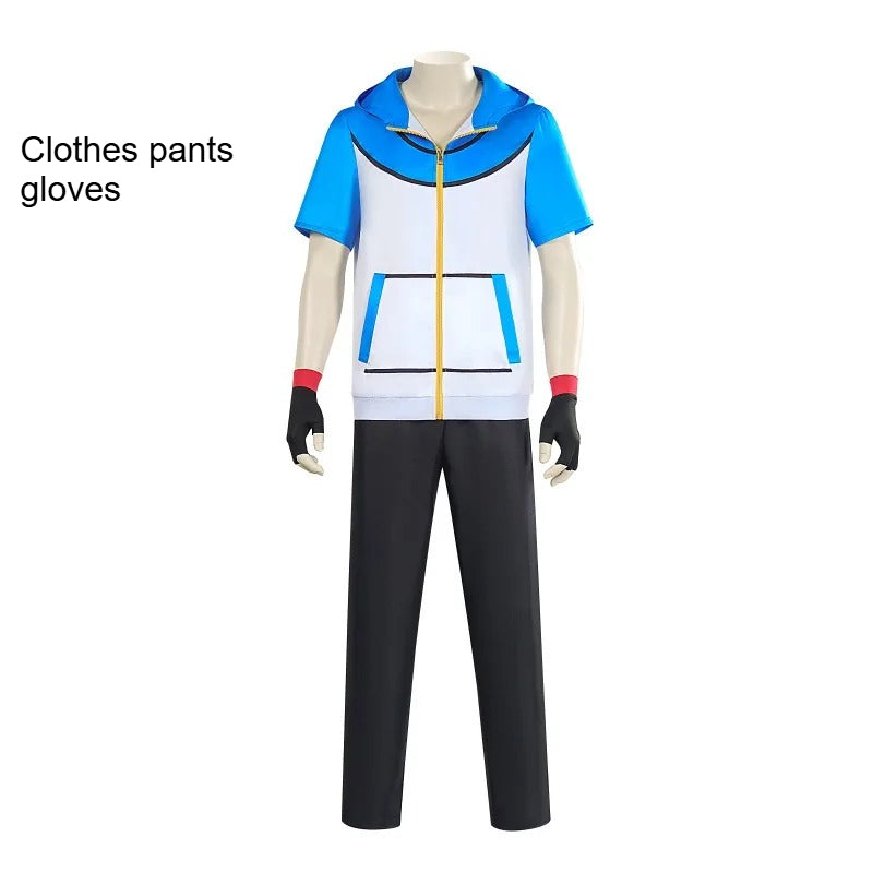 Déguisement Pokémon - Sacha, Veste Pantalon et Gants