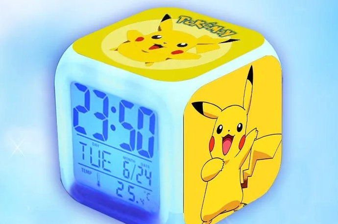 Réveil Pokémon Pikachu cube LED
