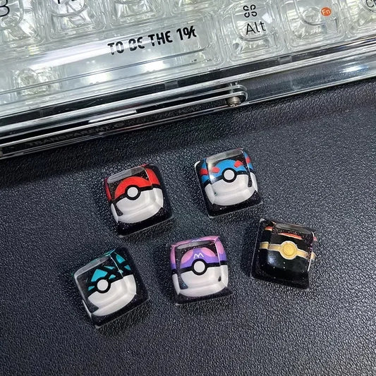 Keycap Pokémon - Lot des 5 Poké Balls