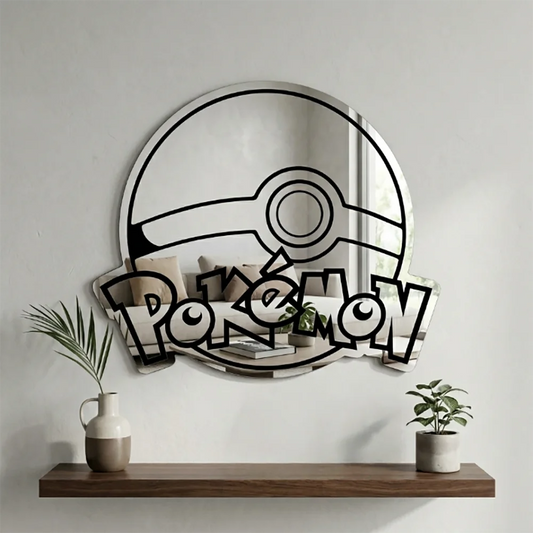 Miroir Mural Pokémon - Poké Ball et Logo