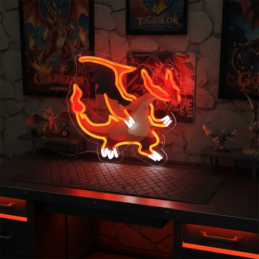 Néon LED Pokémon - Dracaufeu Rugissant