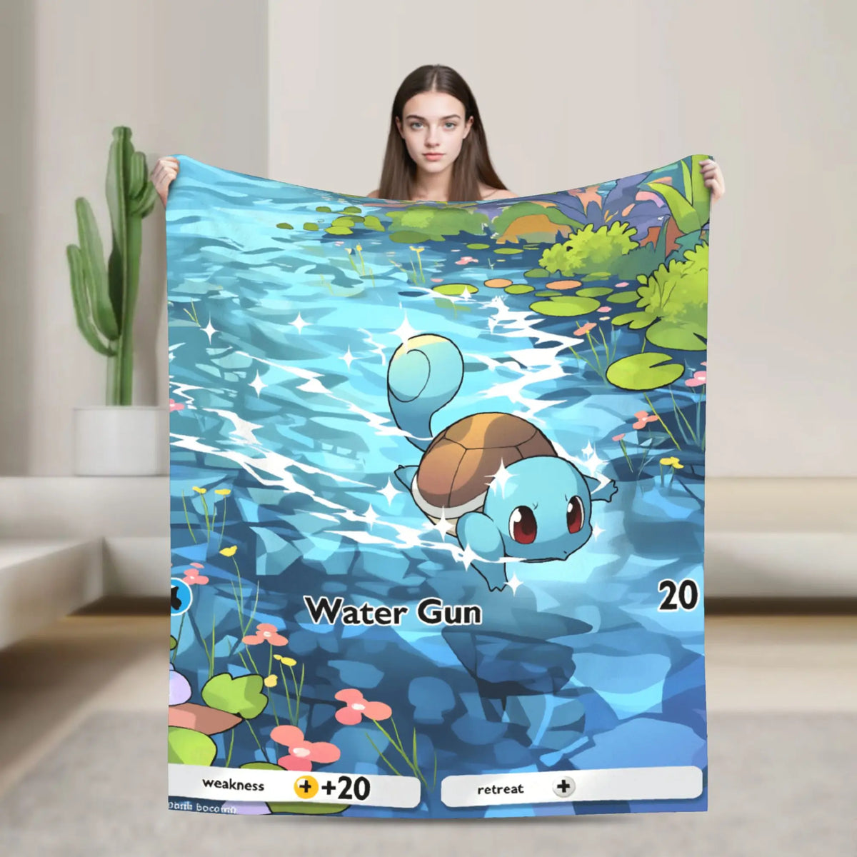 Plaid Pokémon - Carte Carapuce