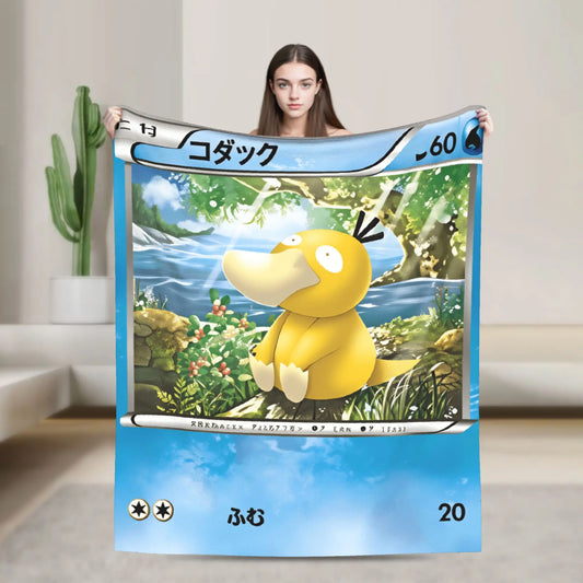 Plaid Pokémon - Carte Psykokwak (Édition Japonaise)