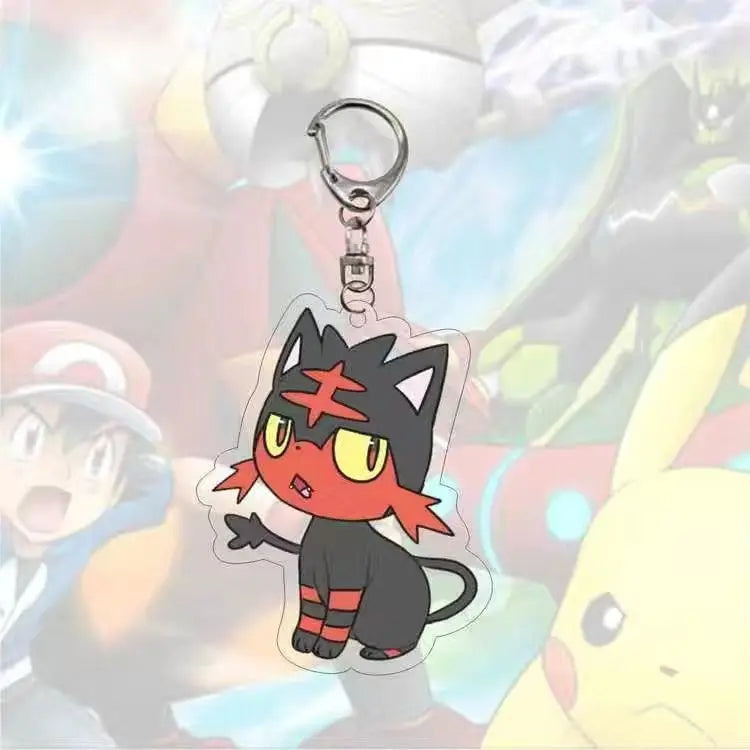 Porte-Clés Pokémon en Acrylique - Flamiaou