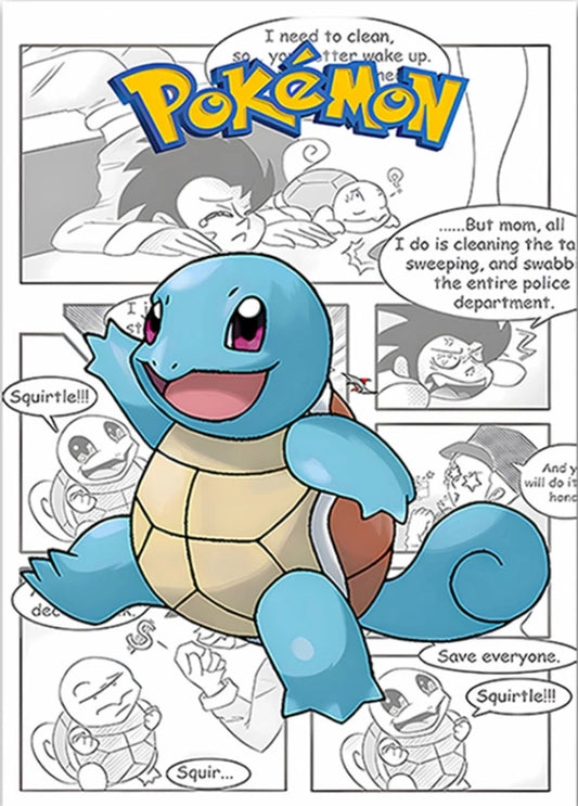 Poster Pokémon - Carapuce (Manga)