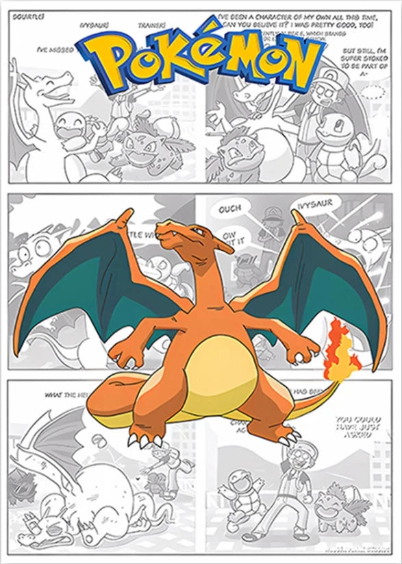 Poster Pokémon - Dracaufeu (Manga)