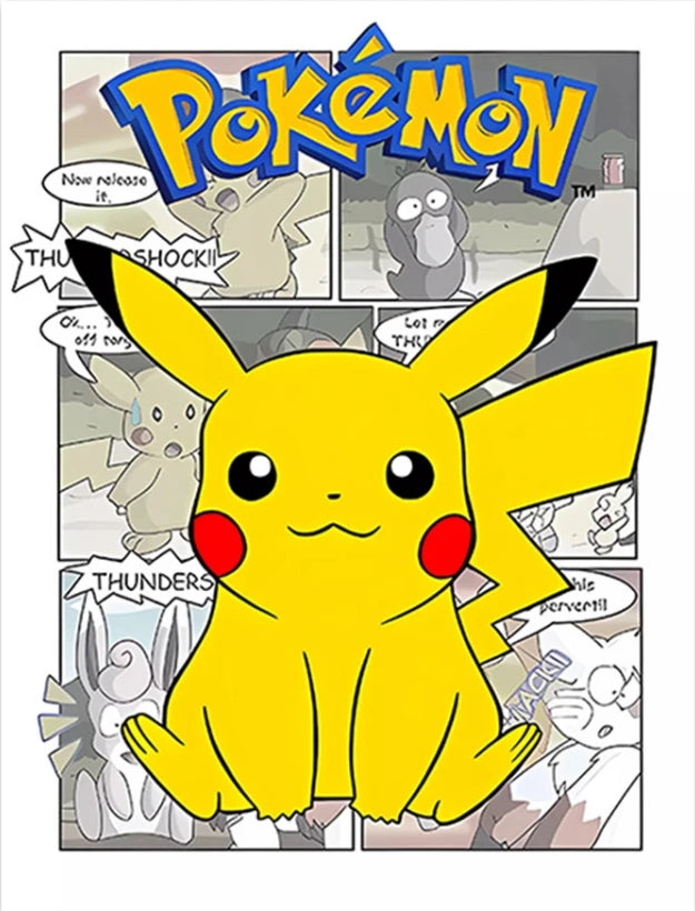 Poster Pokémon - Pikachu (Planche 3) (Manga)