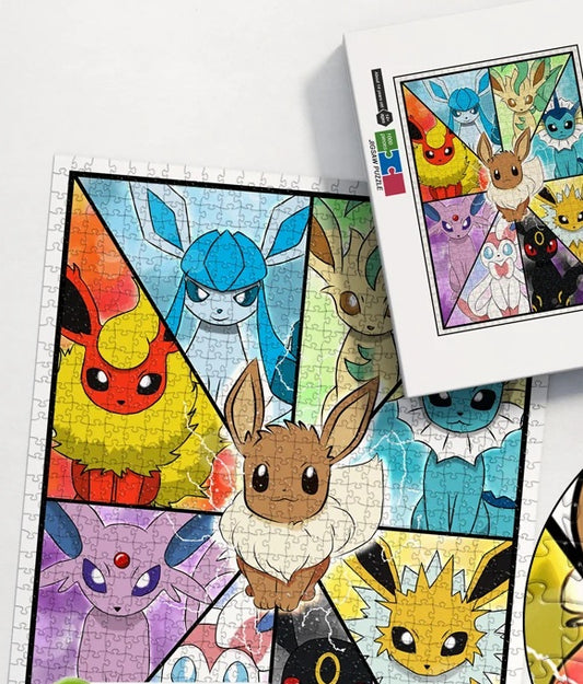 Puzzle Pokémon - Évoli et ses Évolutions (Vitrail)