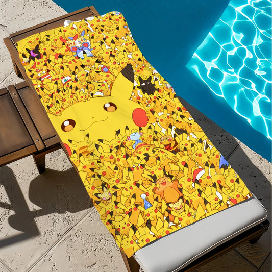 Serviette de Plage Pokémon - Mosaïque de Pikachu