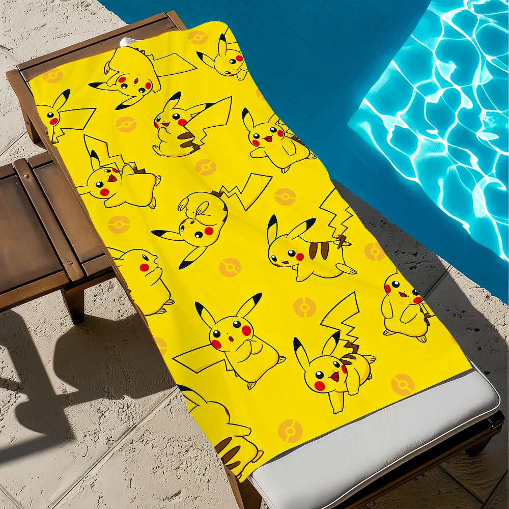 Serviette de Plage Pokémon - Pikachu au Trait