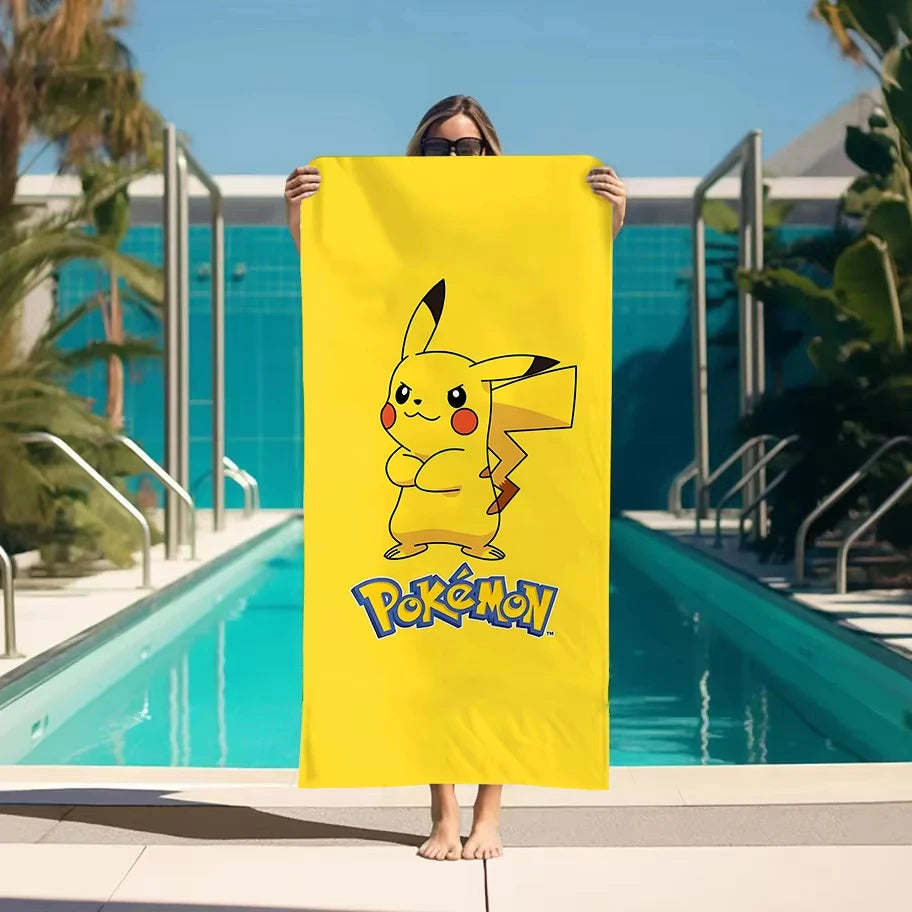 Serviette de Plage Pokémon - Pikachu Bras Croisés