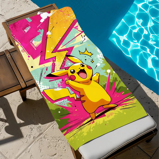 Serviette de Plage Pokémon - Pikachu Graffiti