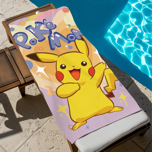 Serviette de Plage Pokémon - Pikachu Pastel