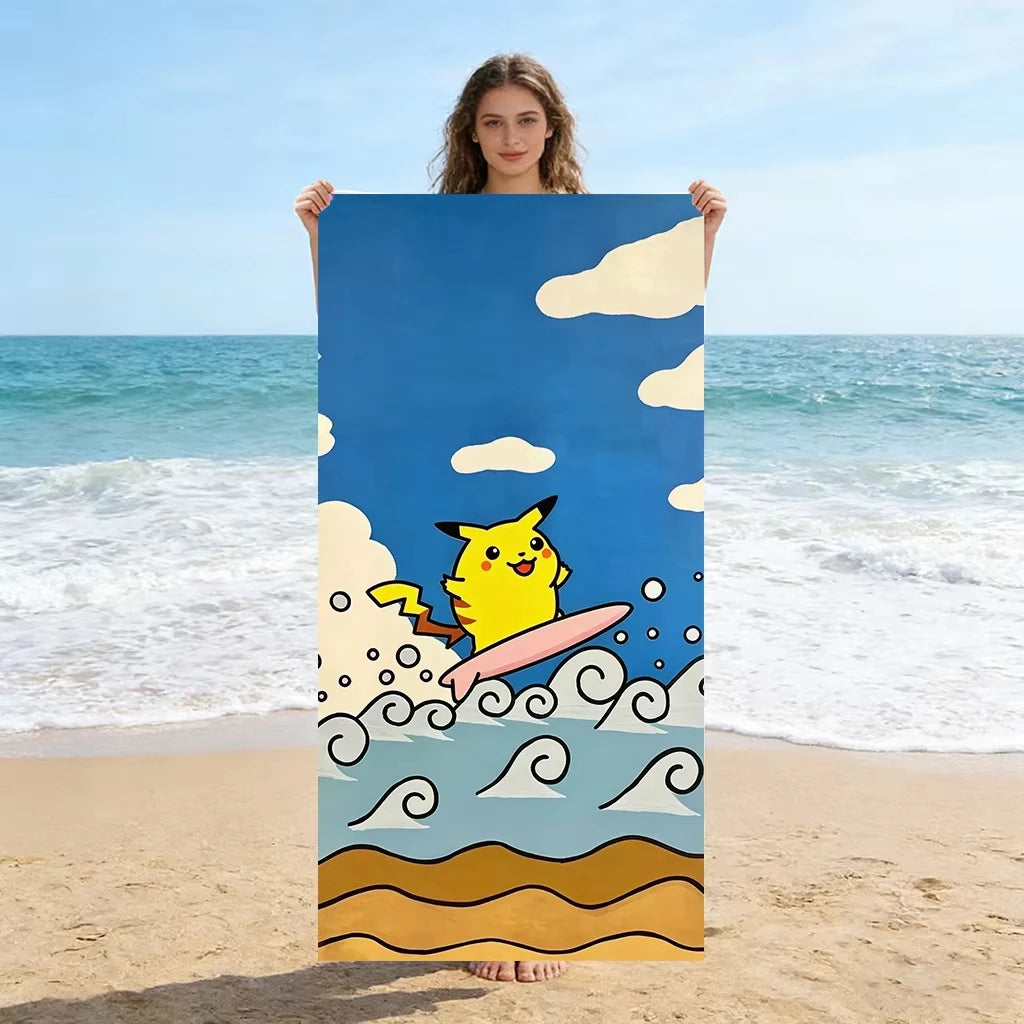 Serviette de Plage Pokémon - Pikachu Surf