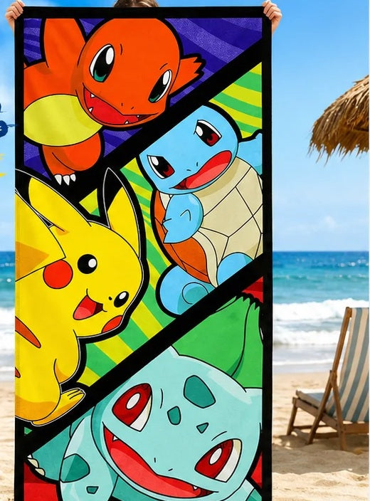 Serviette de Plage Pokémon - Quatuor de Kanto
