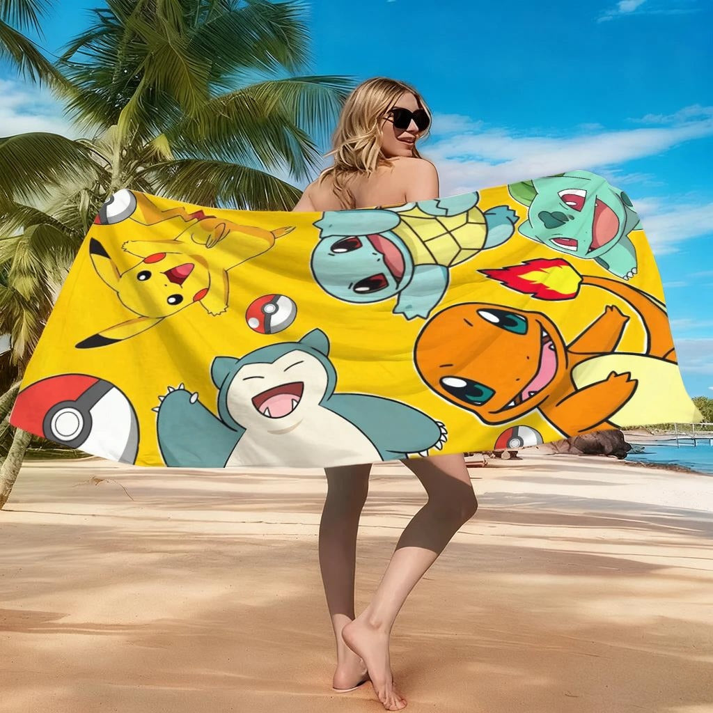 Serviette Pokémon - Pikachu et les Starters