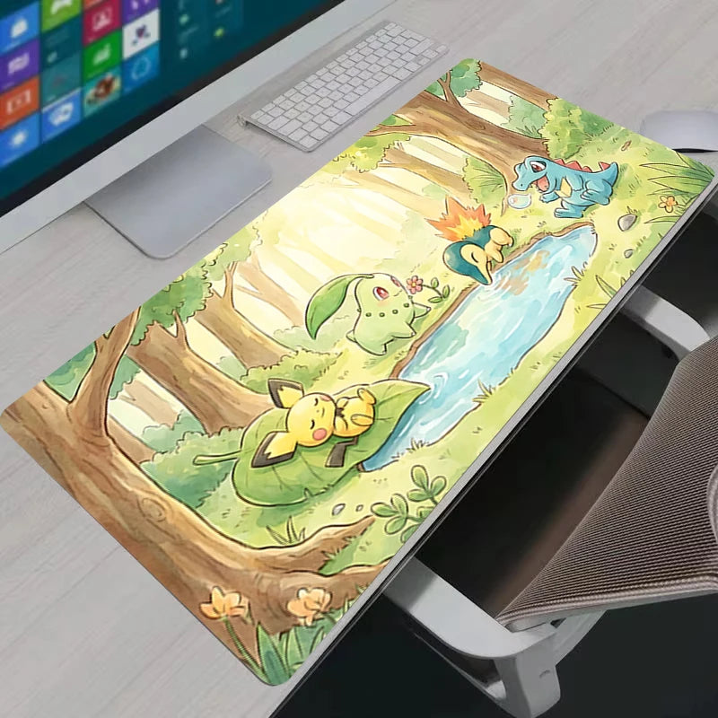 Tapis de Souris XL Pokémon - Pikachu au Bord de l'Eau