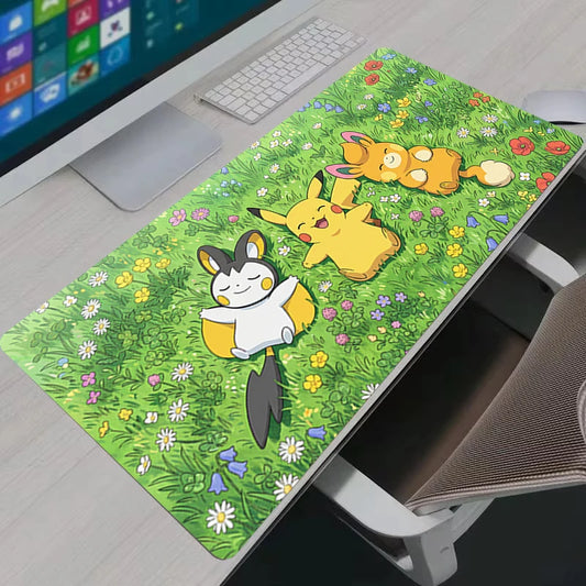 Tapis de Souris XL Pokémon - Pikachu dans les Fleurs